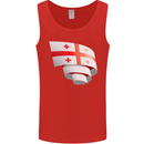 Curled Georgia Flag Georgian Day Football Mens Vest Tank Top Red