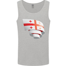 Curled Georgia Flag Georgian Day Football Mens Vest Tank Top Sports Grey