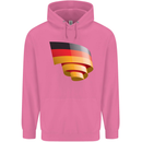Curled Germany Flag German Day Football Childrens Kids Hoodie Azalea
