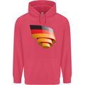 Curled Germany Flag German Day Football Childrens Kids Hoodie Heliconia