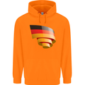 Curled Germany Flag German Day Football Childrens Kids Hoodie Orange