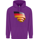 Curled Germany Flag German Day Football Childrens Kids Hoodie Purple