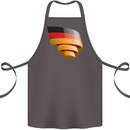 Curled Germany Flag German Day Football Cotton Apron 100% Organic Dark Grey