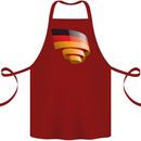 Curled Germany Flag German Day Football Cotton Apron 100% Organic Maroon