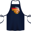 Curled Germany Flag German Day Football Cotton Apron 100% Organic Navy Blue