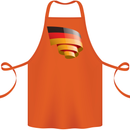 Curled Germany Flag German Day Football Cotton Apron 100% Organic Orange