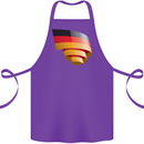 Curled Germany Flag German Day Football Cotton Apron 100% Organic Purple