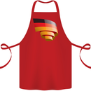 Curled Germany Flag German Day Football Cotton Apron 100% Organic Red
