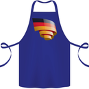 Curled Germany Flag German Day Football Cotton Apron 100% Organic Royal Blue