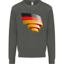 Curled Germany Flag German Day Football Kids Sweatshirt Jumper Storm Grey