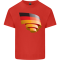 Curled Germany Flag German Day Football Kids T-Shirt Childrens Red