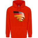 Curled Germany Flag German Day Football Mens 80% Cotton Hoodie Bright Red