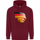 Curled Germany Flag German Day Football Mens 80% Cotton Hoodie Maroon