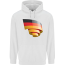 Curled Germany Flag German Day Football Mens 80% Cotton Hoodie White
