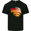 Curled Germany Flag German Day Football Mens Cotton T-Shirt Tee Top Black