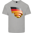 Curled Germany Flag German Day Football Mens Cotton T-Shirt Tee Top Sports Grey