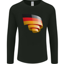 Curled Germany Flag German Day Football Mens Long Sleeve T-Shirt Black