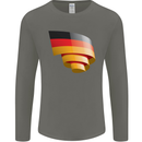 Curled Germany Flag German Day Football Mens Long Sleeve T-Shirt Charcoal