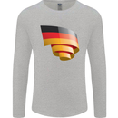 Curled Germany Flag German Day Football Mens Long Sleeve T-Shirt Sports Grey