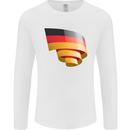 Curled Germany Flag German Day Football Mens Long Sleeve T-Shirt White