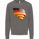 Curled Germany Flag German Day Football Mens Sweatshirt Jumper Charcoal