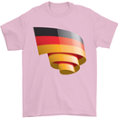 Curled Germany Flag German Day Football Mens T-Shirt 100% Cotton Light Pink