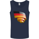 Curled Germany Flag German Day Football Mens Vest Tank Top Navy Blue