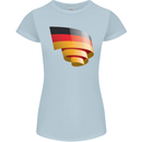 Curled Germany Flag German Day Football Womens Petite Cut T-Shirt Light Blue