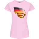 Curled Germany Flag German Day Football Womens Petite Cut T-Shirt Light Pink