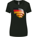 Curled Germany Flag German Day Football Womens Wider Cut T-Shirt Black