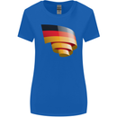 Curled Germany Flag German Day Football Womens Wider Cut T-Shirt Royal Blue