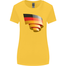 Curled Germany Flag German Day Football Womens Wider Cut T-Shirt Yellow
