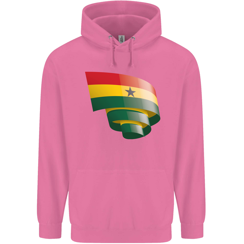 Curled Ghana Flag Ghanaian Day Football Childrens Kids Hoodie Azalea