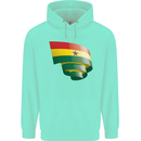 Curled Ghana Flag Ghanaian Day Football Childrens Kids Hoodie Peppermint