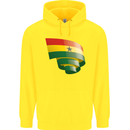 Curled Ghana Flag Ghanaian Day Football Childrens Kids Hoodie Yellow