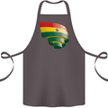 Curled Ghana Flag Ghanaian Day Football Cotton Apron 100% Organic Dark Grey