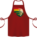 Curled Ghana Flag Ghanaian Day Football Cotton Apron 100% Organic Maroon