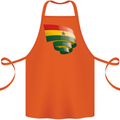 Curled Ghana Flag Ghanaian Day Football Cotton Apron 100% Organic Orange