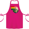 Curled Ghana Flag Ghanaian Day Football Cotton Apron 100% Organic Pink
