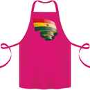 Curled Ghana Flag Ghanaian Day Football Cotton Apron 100% Organic Pink