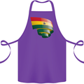 Curled Ghana Flag Ghanaian Day Football Cotton Apron 100% Organic Purple