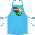 Curled Ghana Flag Ghanaian Day Football Cotton Apron 100% Organic Turquoise