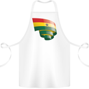 Curled Ghana Flag Ghanaian Day Football Cotton Apron 100% Organic White