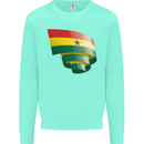 Curled Ghana Flag Ghanaian Day Football Kids Sweatshirt Jumper Peppermint