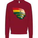 Curled Ghana Flag Ghanaian Day Football Kids Sweatshirt Jumper Red