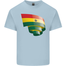 Curled Ghana Flag Ghanaian Day Football Kids T-Shirt Childrens Light Blue
