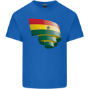 Curled Ghana Flag Ghanaian Day Football Kids T-Shirt Childrens Royal Blue