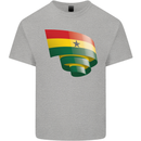 Curled Ghana Flag Ghanaian Day Football Kids T-Shirt Childrens Sports Grey