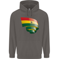 Curled Ghana Flag Ghanaian Day Football Mens 80% Cotton Hoodie Charcoal