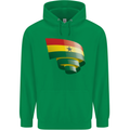 Curled Ghana Flag Ghanaian Day Football Mens 80% Cotton Hoodie Irish Green